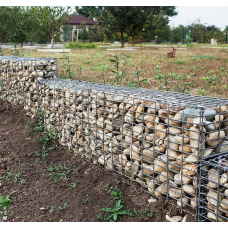 Габион цоколь с клипсами оцинкованный (Ц) для забора 2х0,4х0,4х4х50х50 мм ГОСТ Р 58120-2018