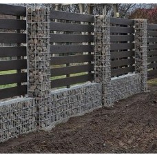Габион столб с клипсами оцинкованный (Ц) для забора 0,3х0,3х2х4х50х200 мм ТУ 25.93.13-004-52757089-2021